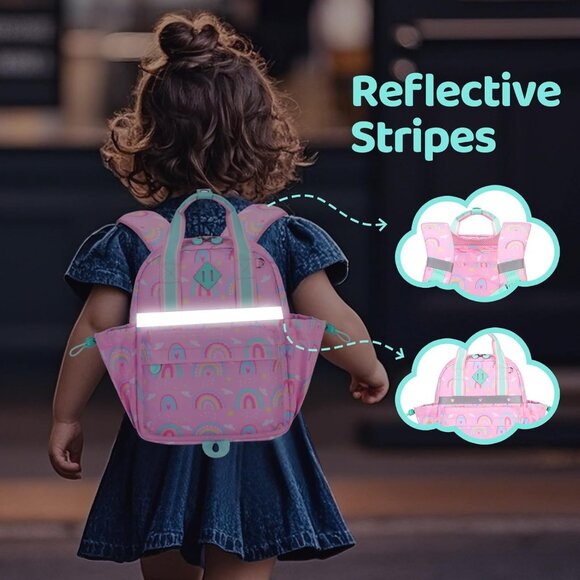 Toddler Backpack for Girls Boys Age 2-4 Preschool Mini for Travel Machine Wassh - Picture 6 of 8